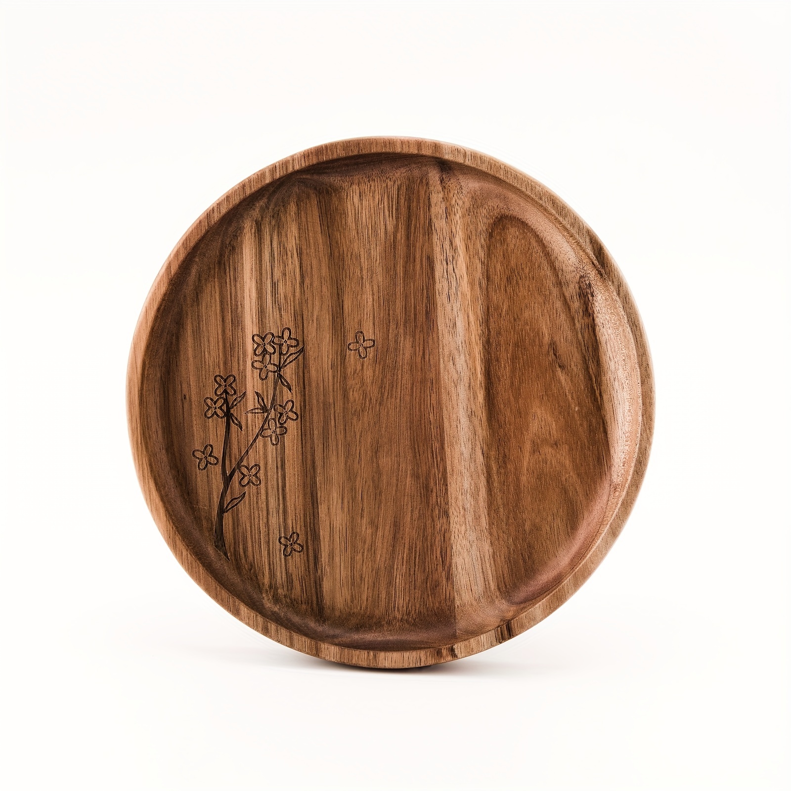 1pc   wood serving platter round wooden food tray for snack fruit     series gift for christmas wedding birthday kitchen supplies