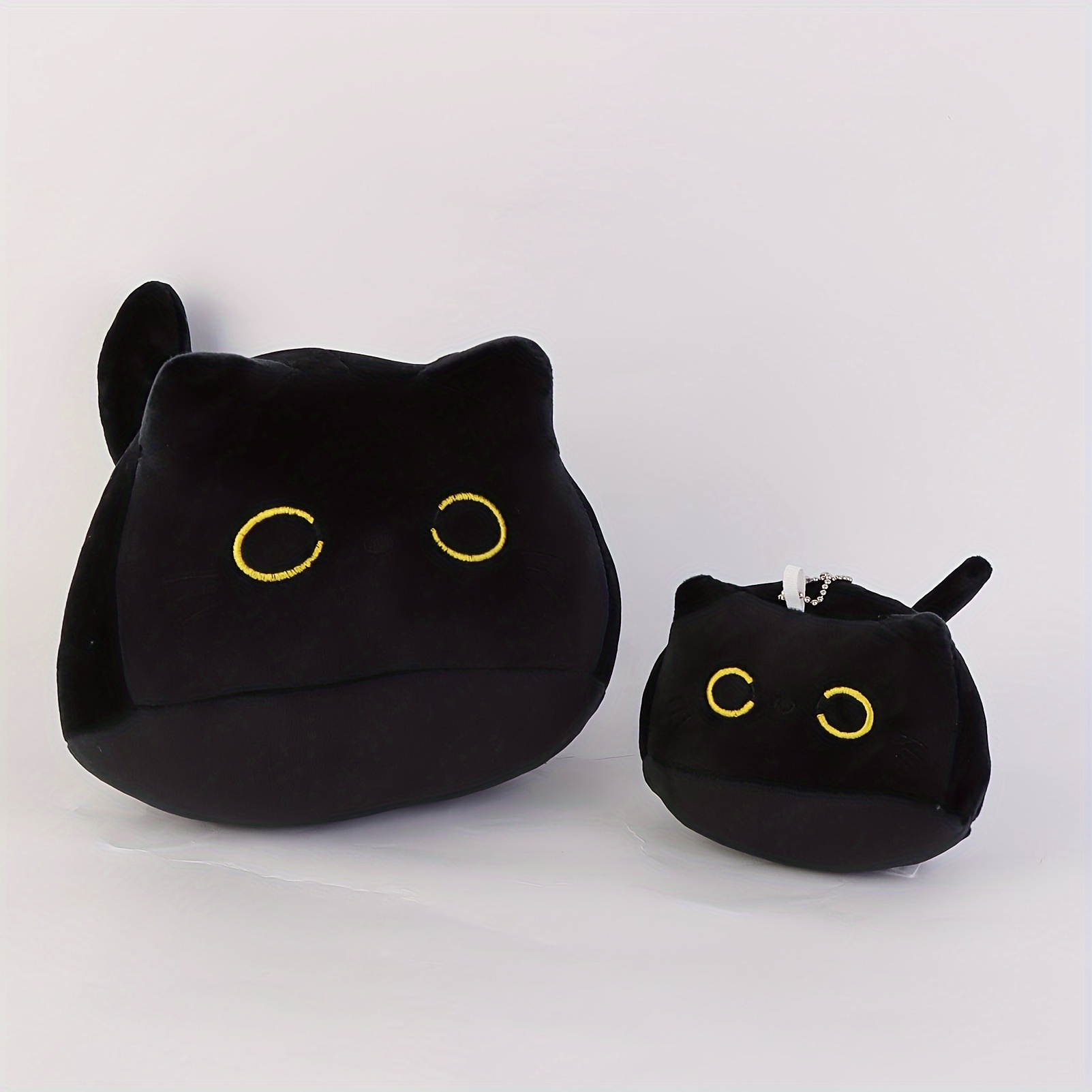 2 Sizes Kawaii Black Cat Soft Plush Pillow Doll Toys - Temu