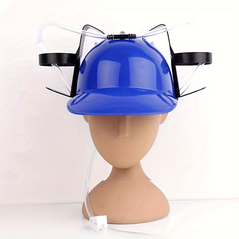 Drinking Helmet Party Hat Can Holder Drinker Hat With Straw Beer