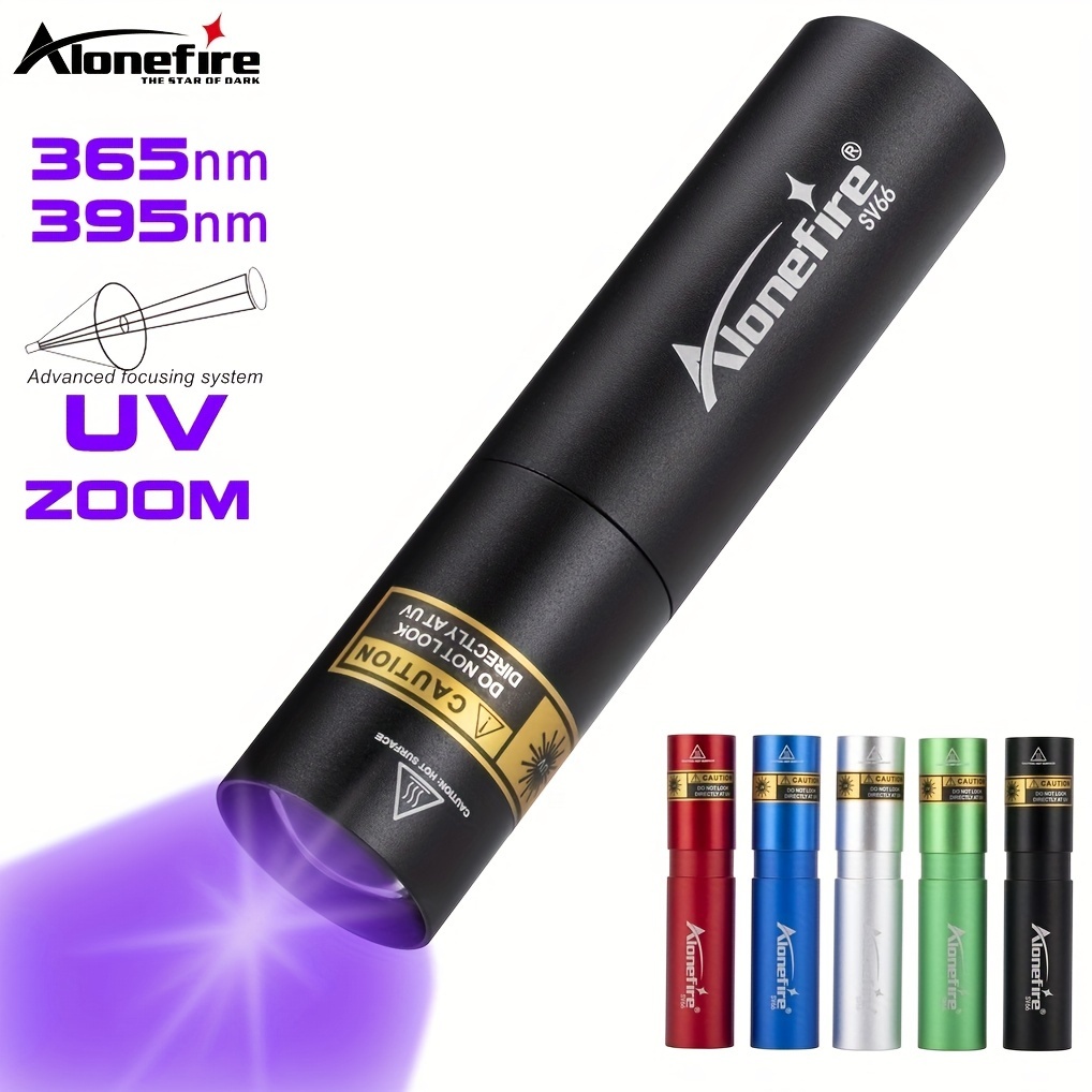 

Alonefire Sv66 Uv Zoom Flashlight Led 365nm Usb Rechargeable Ultraviolet Check Invisible Ore Money Pets Stain Cat Tinea Marker