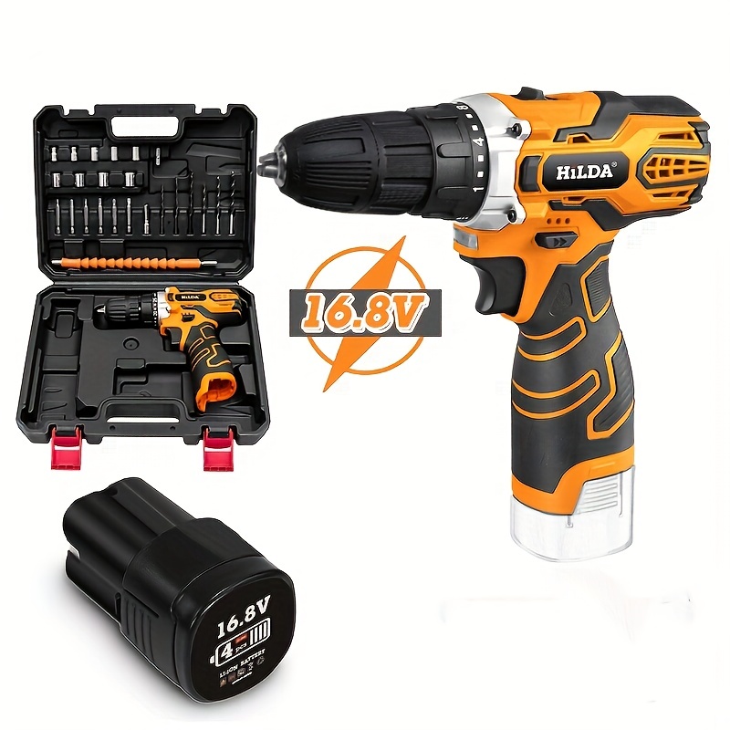 20V Cordless Drill Driver 2 Batteries and Charger 3/8 in Keyless Chuck