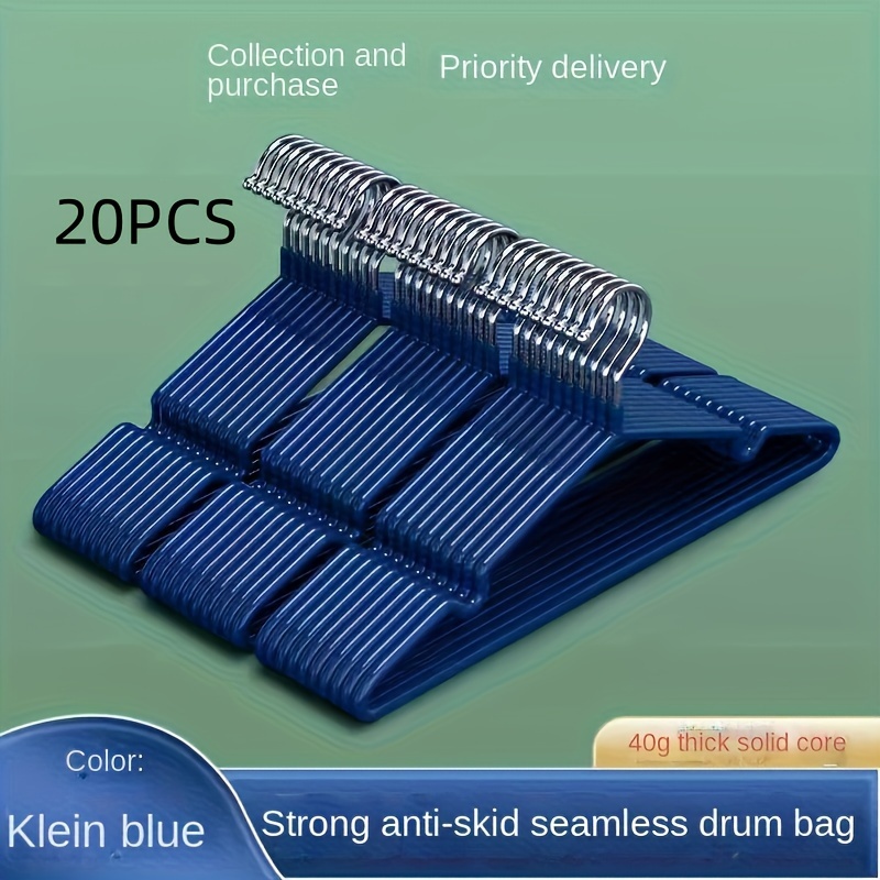Perchas De Plastico Para Ropa, Paquete De 20, Color Azul Marino