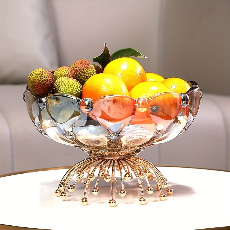 European retro light luxury brass tray creative snack fruit tray