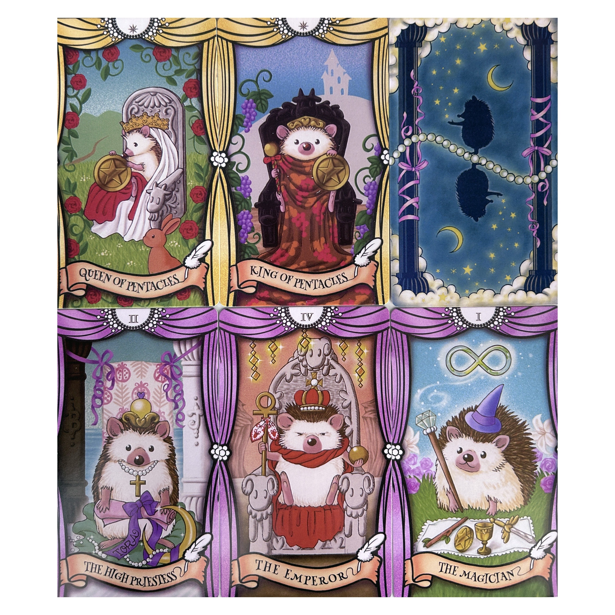 Hedgehog Tarot Cards & Guide for Family Outdoor Camping Activities