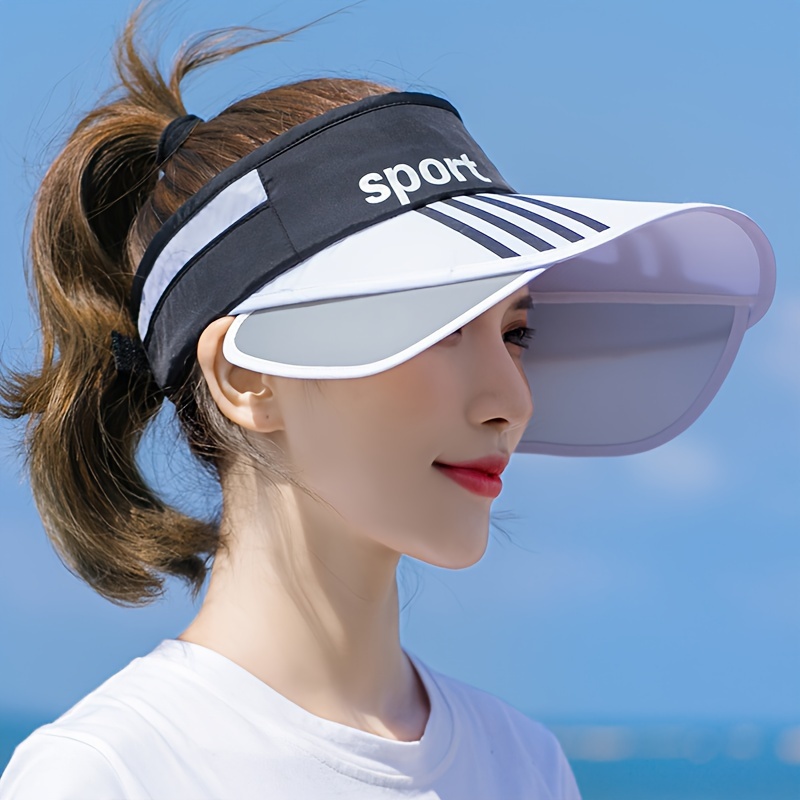 Women's Wide Brim Sun Visor Hat With Uv Protection For Beach And ...