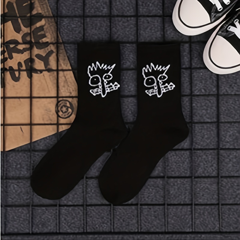 Calcetines de dibujos animados de Hip Hop para Hombre, medias