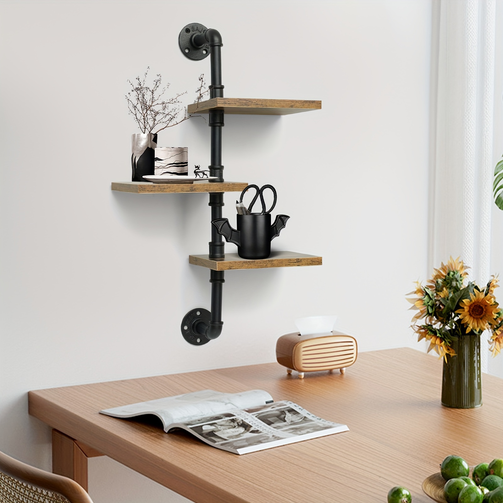 Corner Floating Shelves Wall Mounted Corner Shelf Rustic - Temu