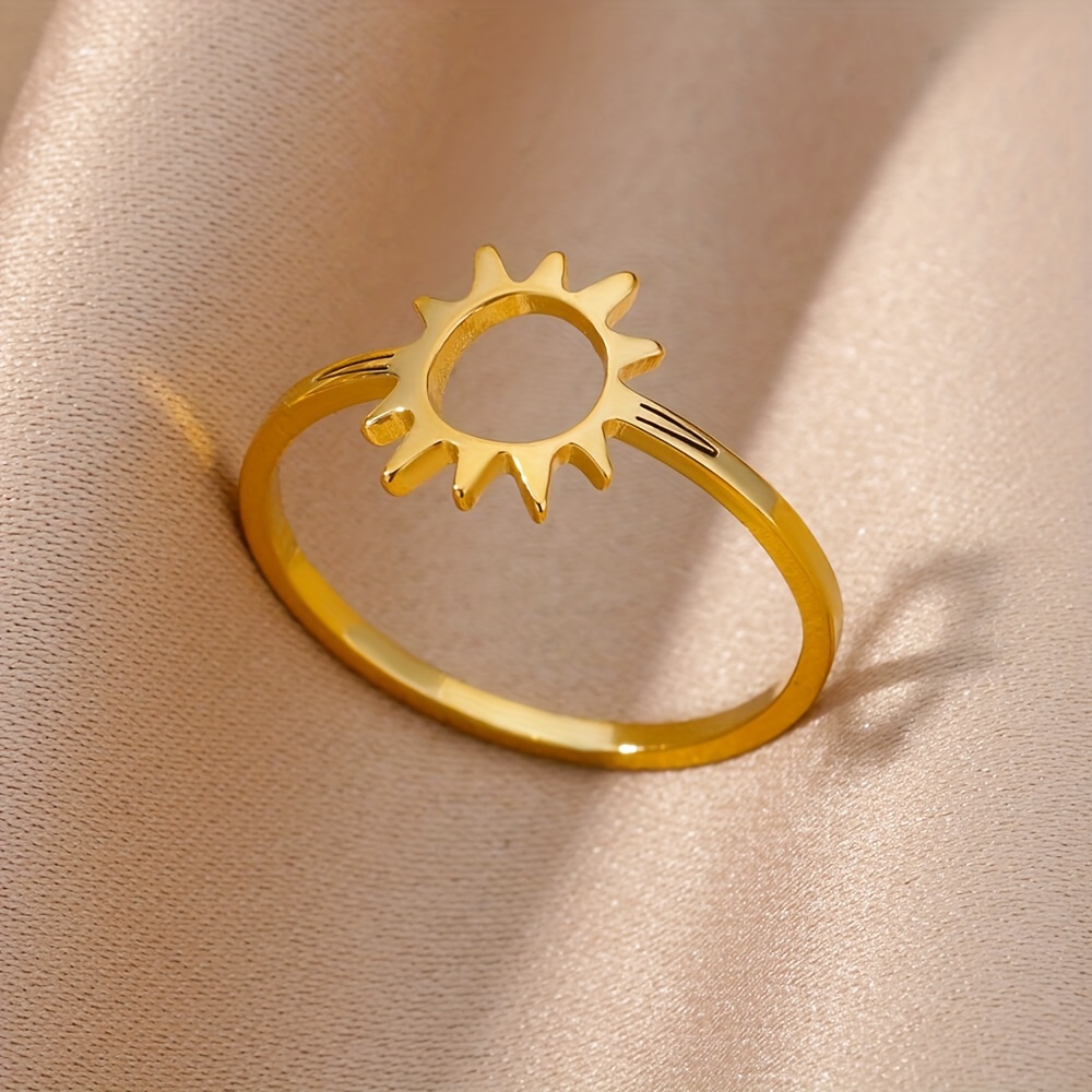 Men's Stainless Steel Sun Ring