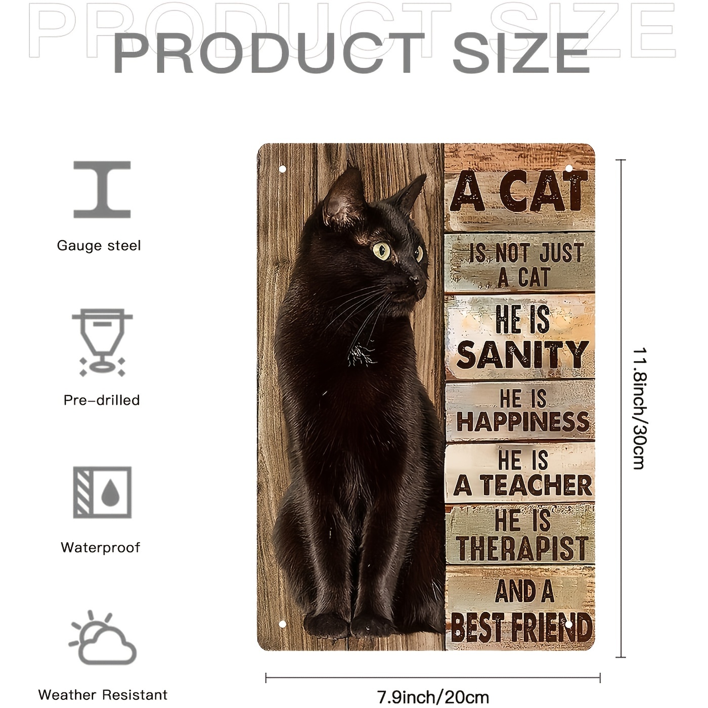 Original Design Black Cat Decor Signs A Cat Is Not Just A - Temu