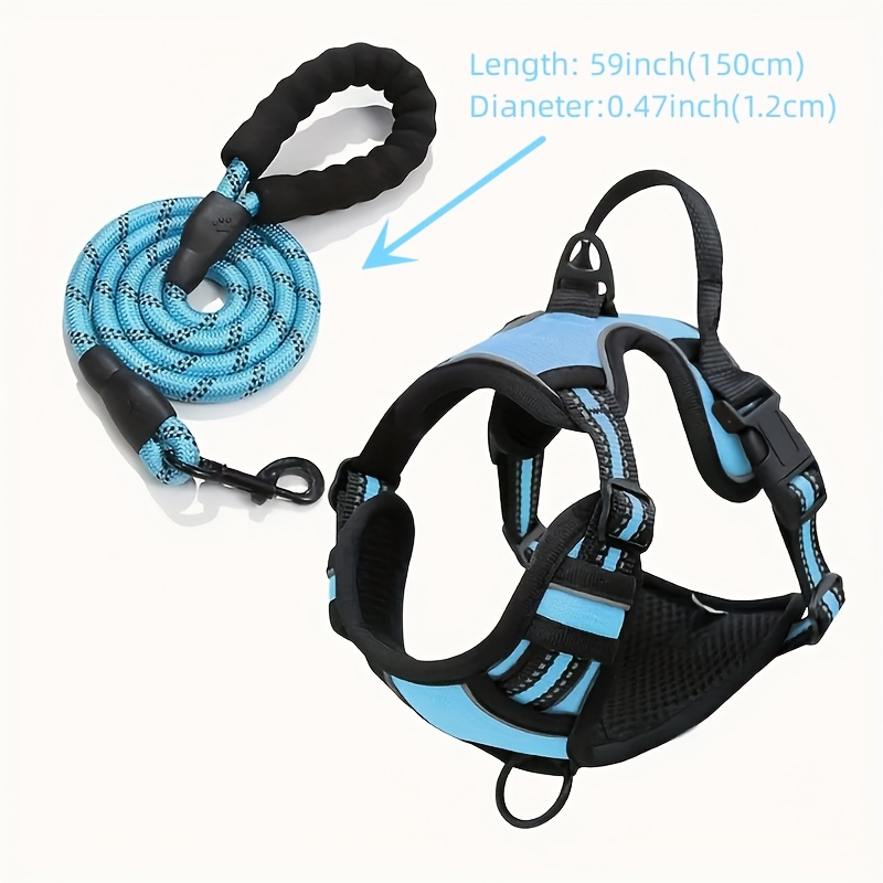 Dog Harnesses with Handle - Mesh Back with Reflective all round