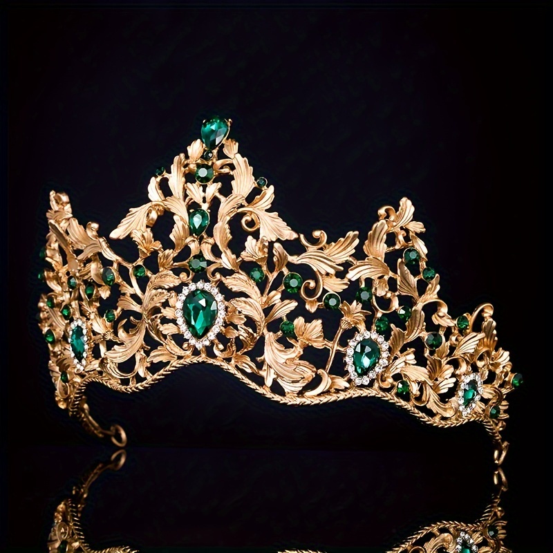 Couronne de reine en or pour femme, couronne de concours de beauté