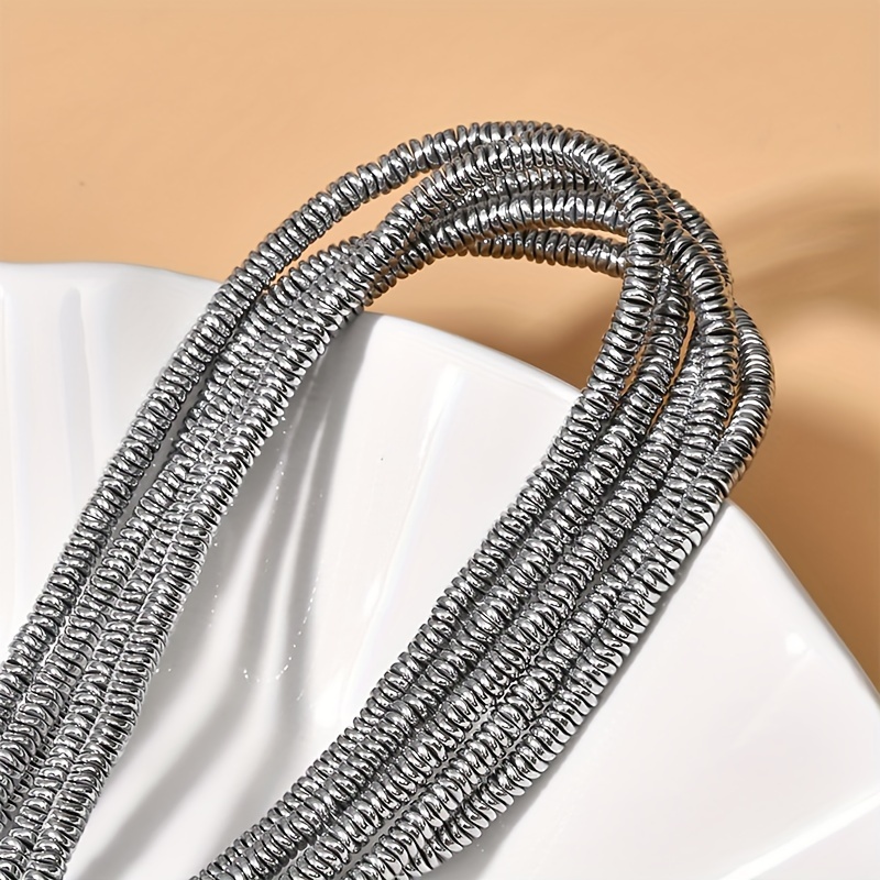 6*1mm Chamfered Wavy Hematite Spacer Gasket Homemade Bracelet Necklace Earring Jewelry Beading Additions Material