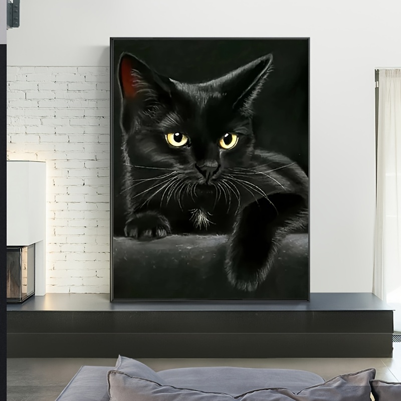 Want to buy Diamond Painting Canvas Black Cat - 30 x 40 cm? - Crafts&Co