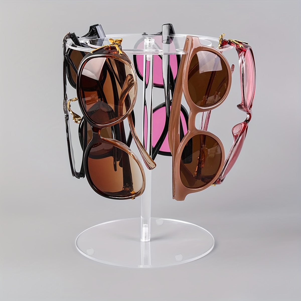 Acrylic Sunglasses Holder Stand 360 Rotating Eyeglasses - Temu Germany