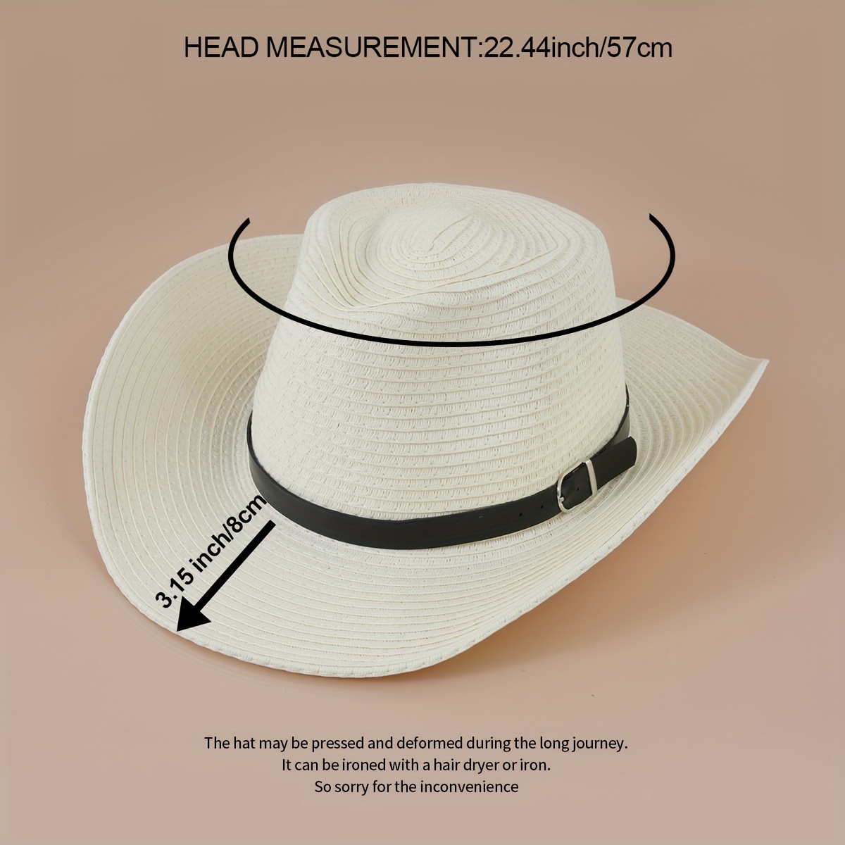 1pc Sun Hats For Men Women, Wide Brim Handmade Straw Beach Hat, Brearhable  And Foldable Packable Cap For Travel