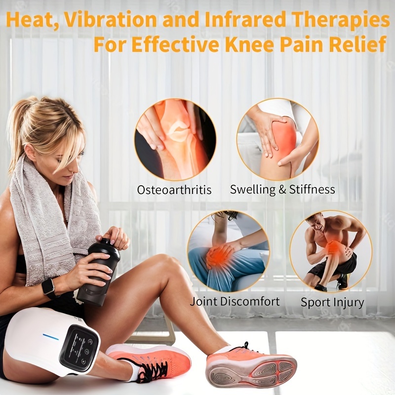 Knee Pads Infrared Heat Vibration Massage Relieve Arthritis Pain Gifts for  the