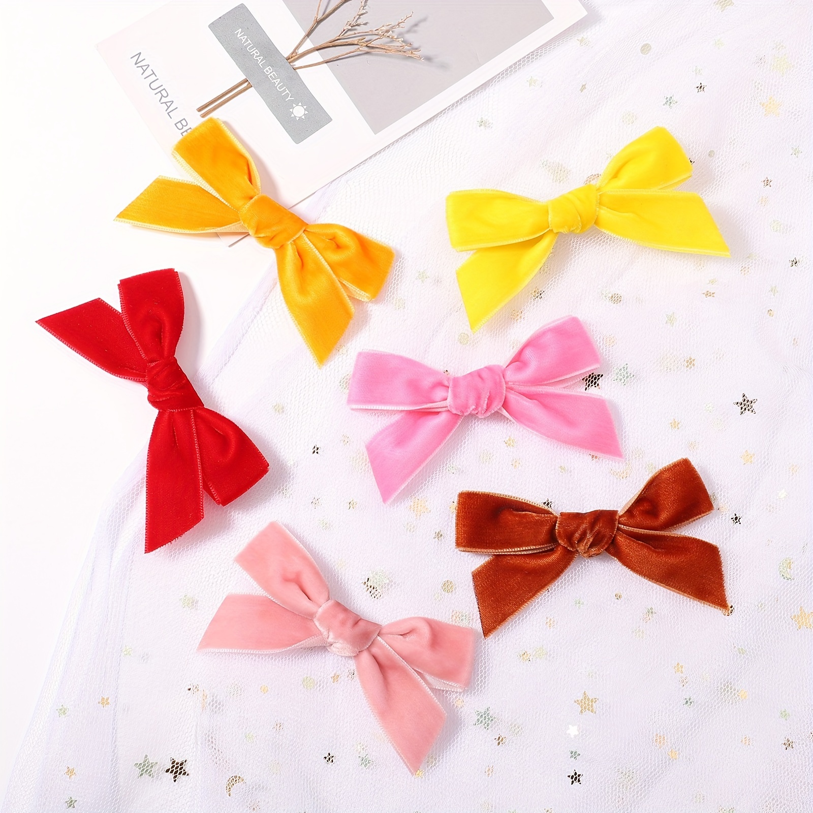 3pcs Velvet Hair Bows, Hair Ties, Hair Ribbons for Women Green Hair Bow Clips and Hair Bow Ties for Girl Hair Styling, Christmas Gifts,Temu