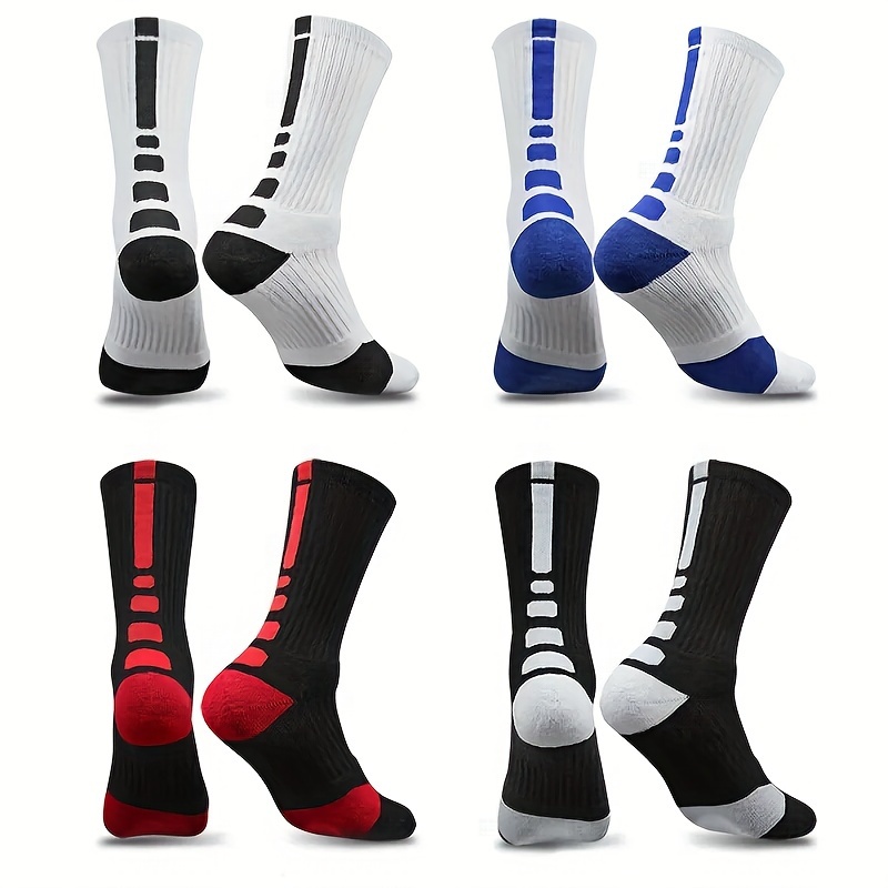  Legou Calcetines de baloncesto profesionales para hombres y  niños, calcetines deportivos para correr, calcetines de bádminton de tubo  medio para niños, negro rojo : Ropa, Zapatos y Joyería