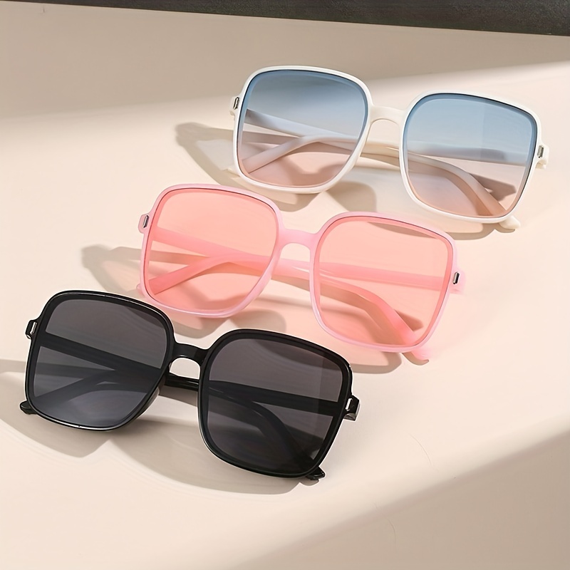 3pairs Large Square Fashion Sunglasses For Women Sun Shades Glasses For  Party Vacation Beach Travel