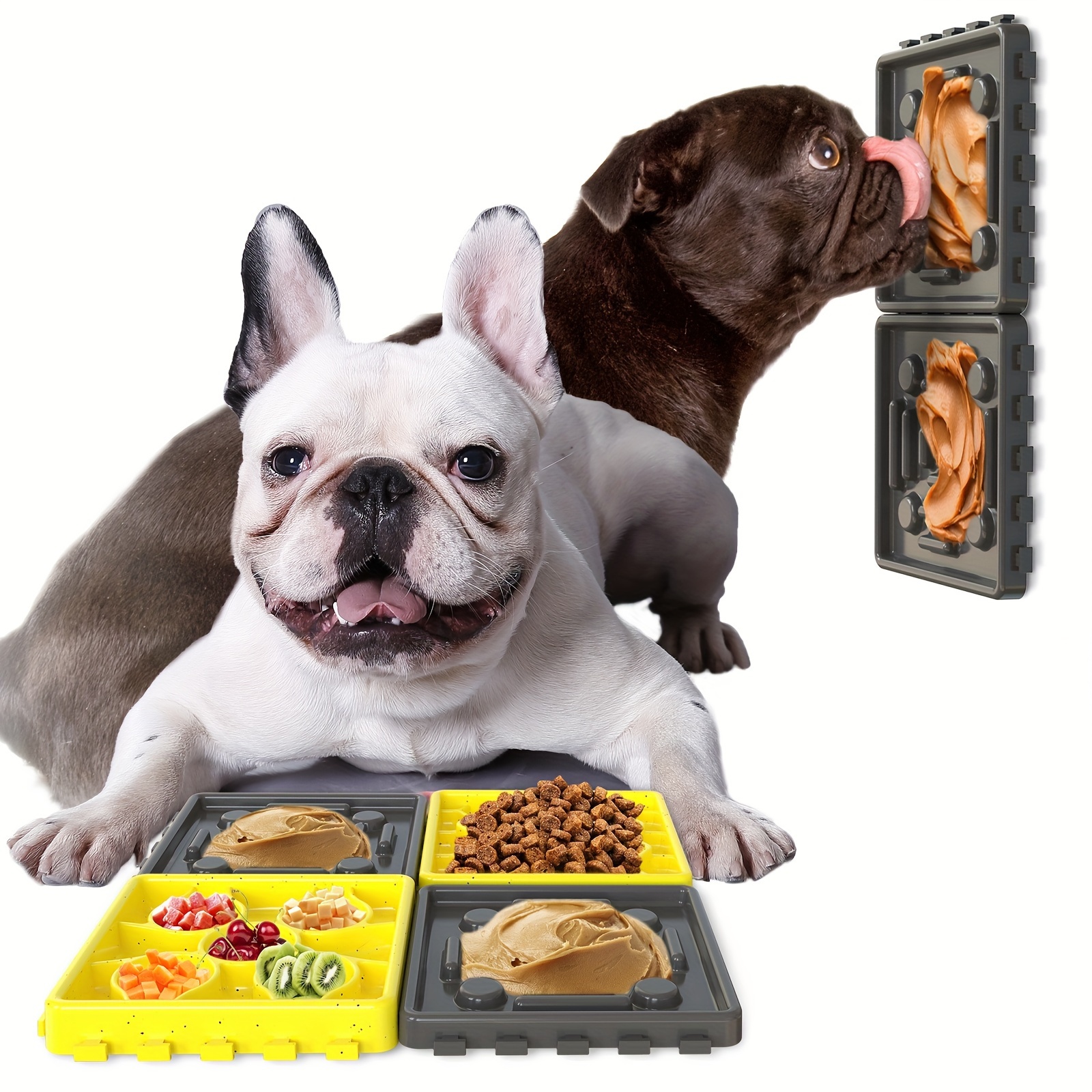 Slow Feeder Mat for Dogs,Dog Food Licking Mat with Suction Cups,Slow Feeder  Dog Bowls