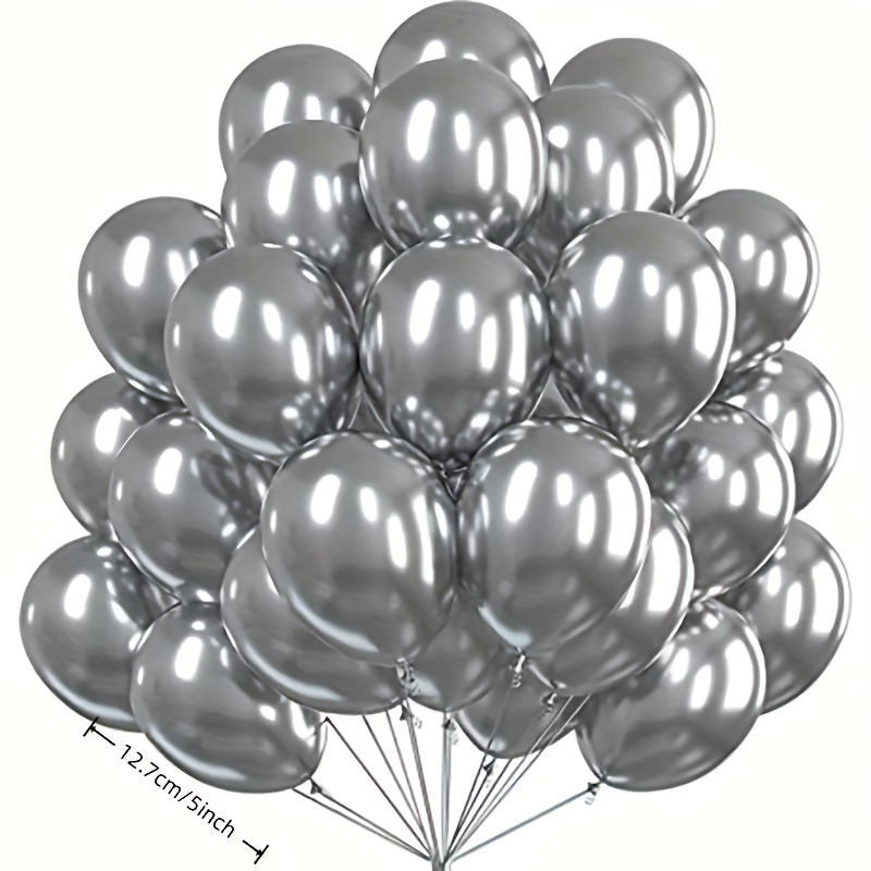 30pcs, 5-inch Chrome Balloons - Perfect for Birthday, Wedding, Graduations, Anniversaries, And More for Halloween Christmas Easter gift -winter, new year, Easter Room Decor