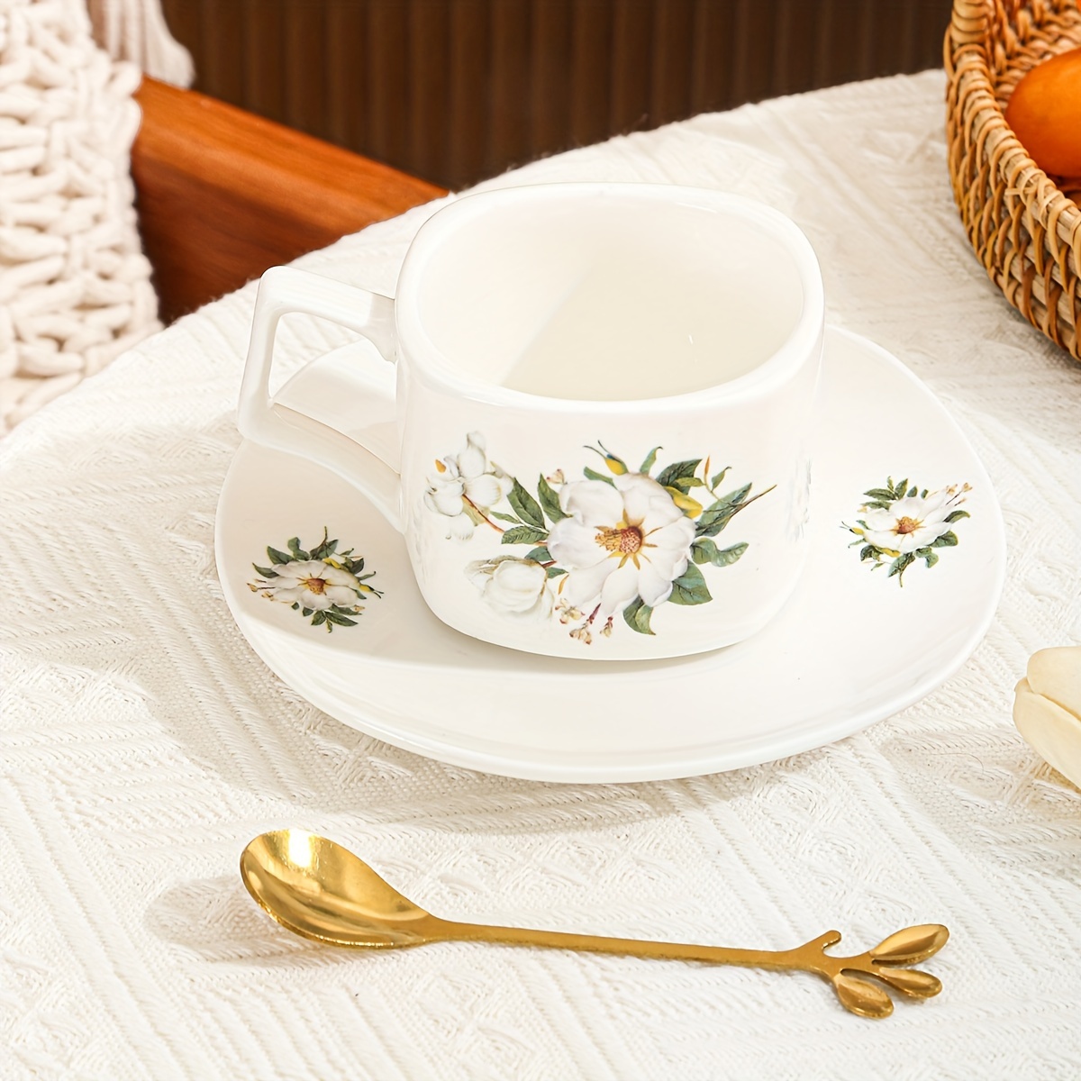 Tazze Piattini Teiera In Stile Europeo Bone China Set Di Piattini