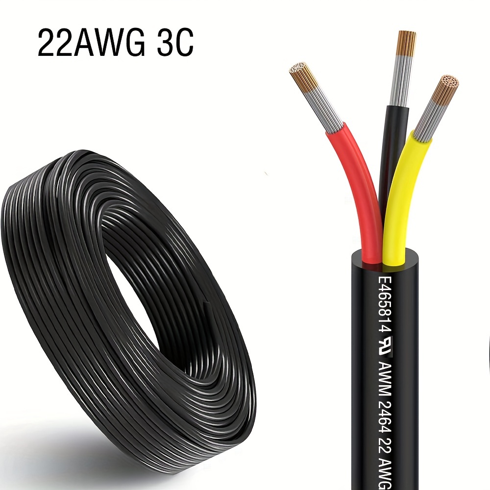 Rouleau 100m Cable électrique 0.5mm2 pour ruban led strip 12v ou 24v  monochrome