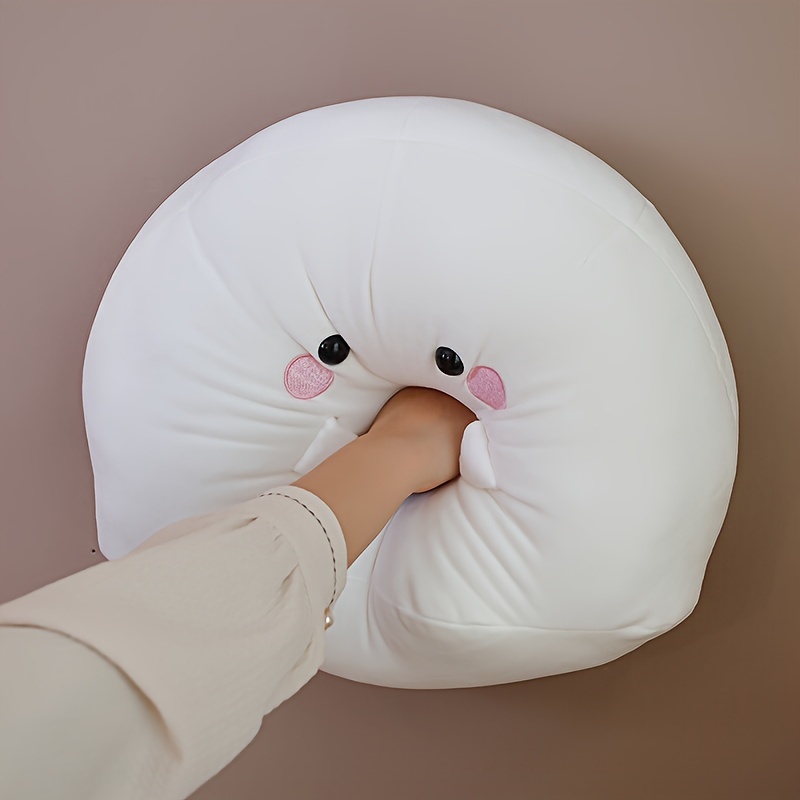 30cm/11.81inch Cute Round Toot Soft Down Cotton Ghost Throw Pillow Plush Toy