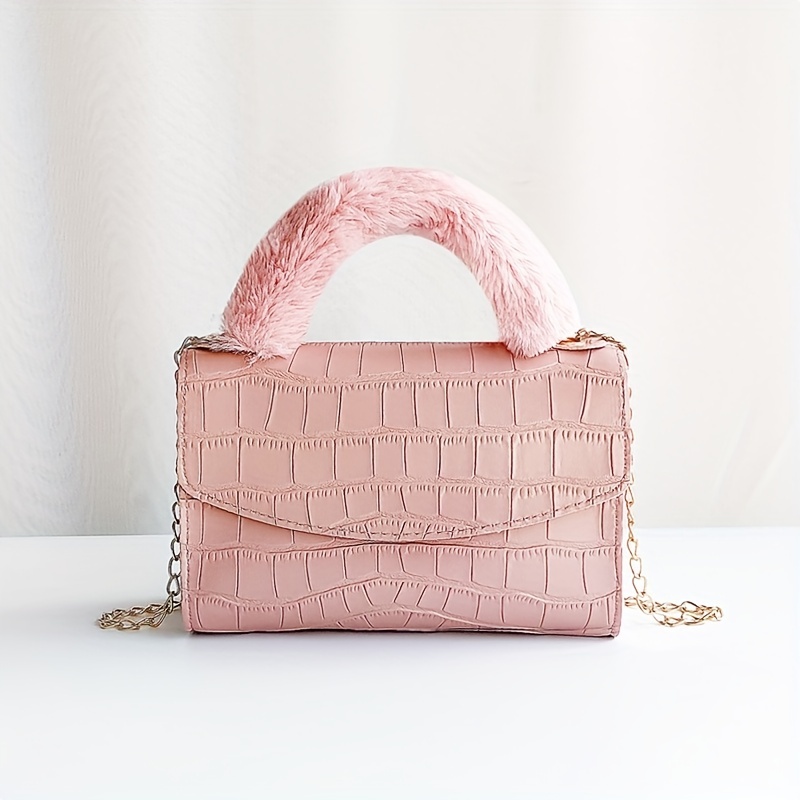 Fashion Pink Small Square Women Clutch Purse Handbags New Simple