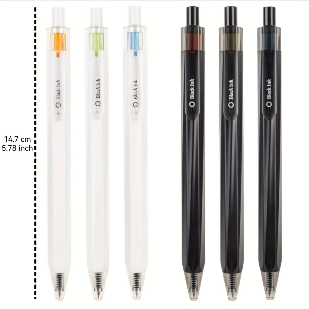 4 Pcs stylos gel rétractables encre noire, 0,5 mm stylo gel