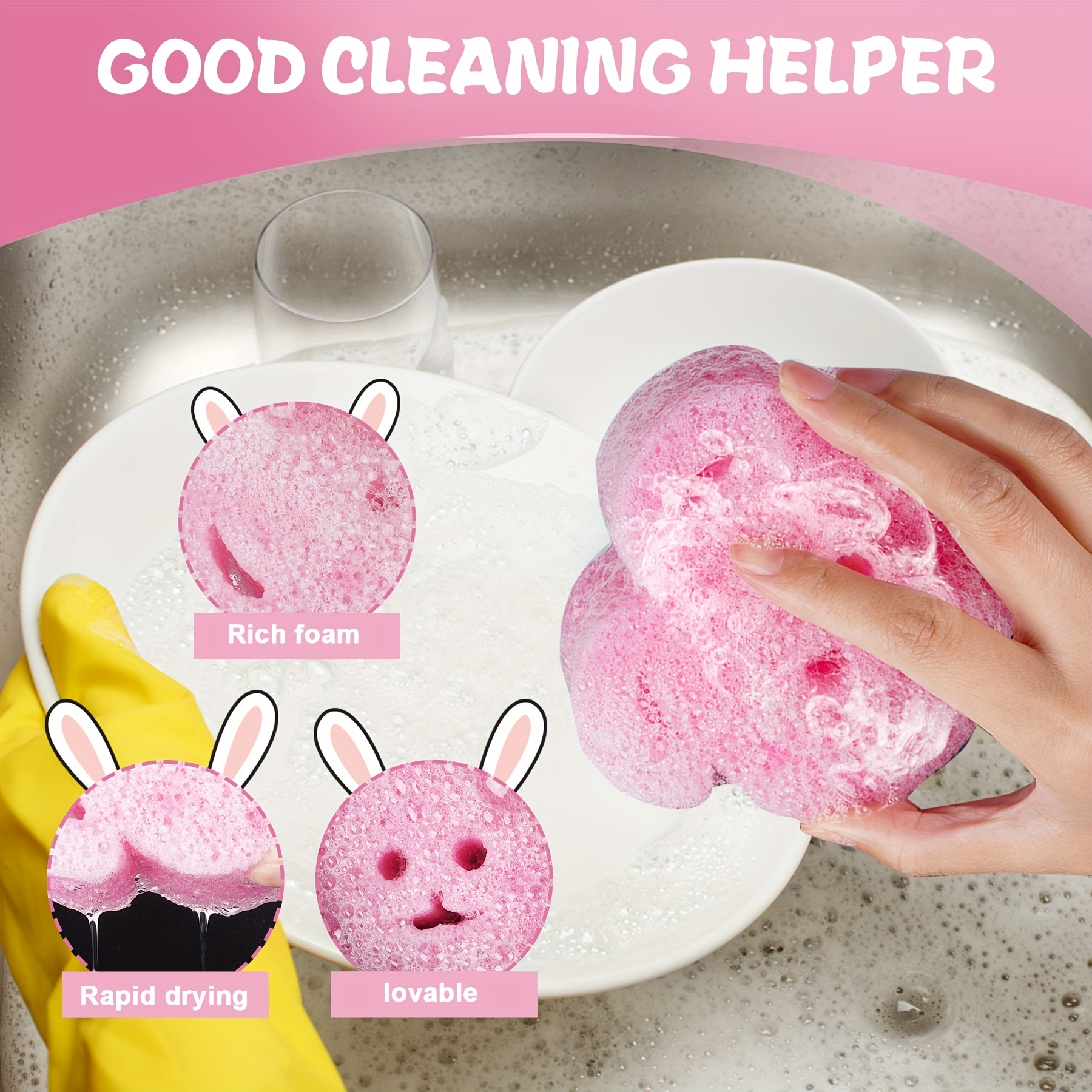 Purchase Highly Absorbent, Reusable polymer clean foam sponge 