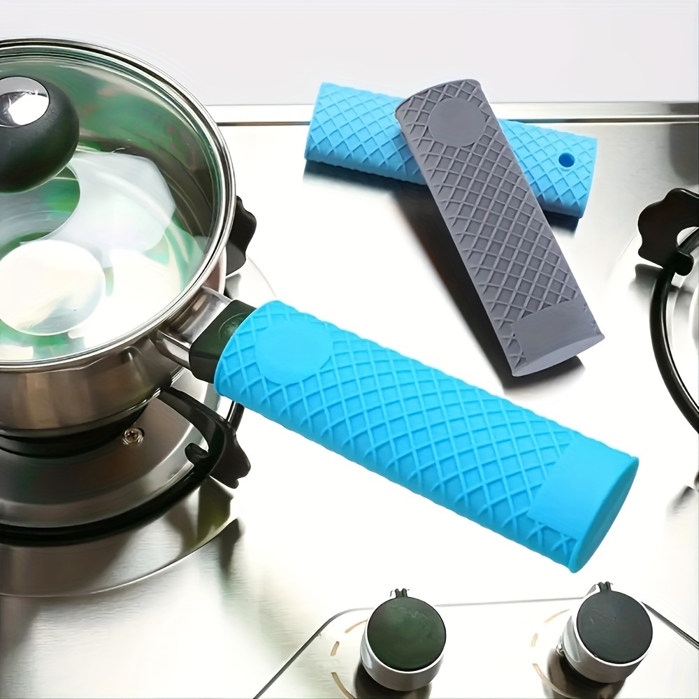 Heat Insulation Silicone Oven Mitt Pot Pan Saucepan Handle Cover Grip –  Saphires Luxury