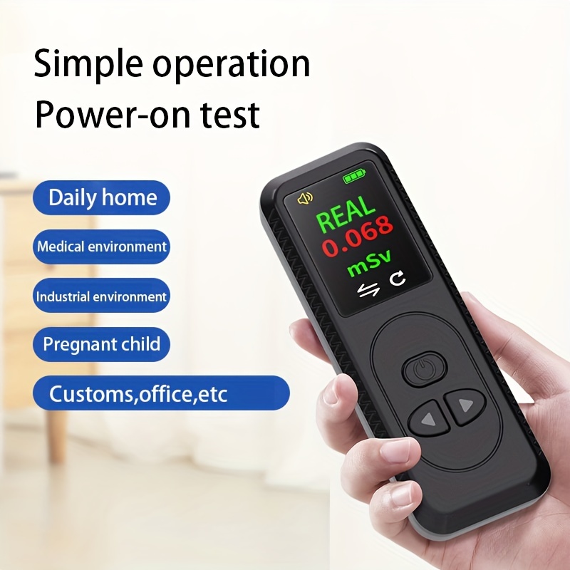 Nuclear Radiation Detector, Portable Digital Meter Geiger Counter X β γ Rays Tester Radiating Dose Alarm(Black) - 3