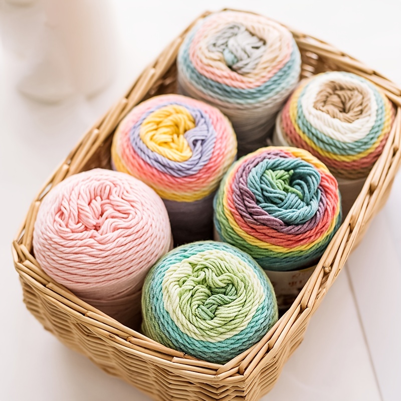5ply Colorful Yarn Gradient Rainbow Yarn For Diy Knitting - Temu