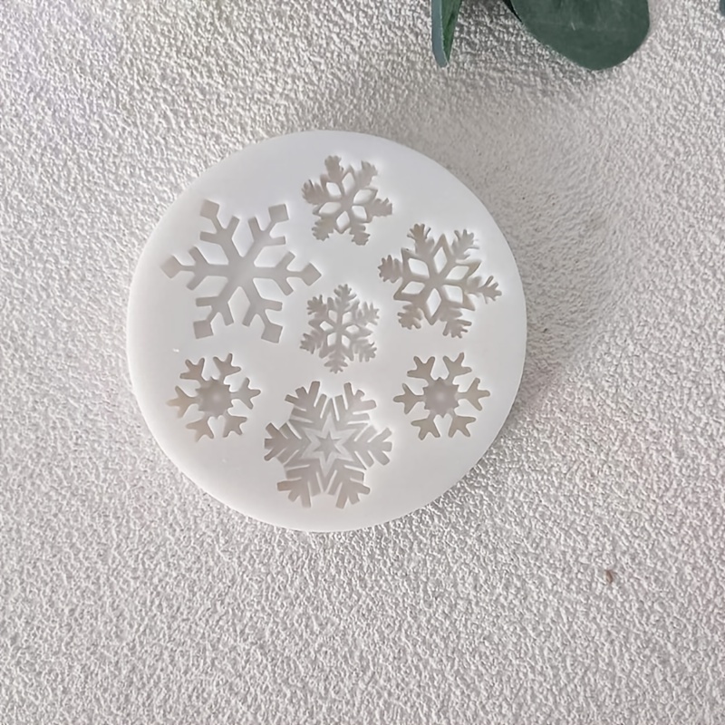 1pc Snowflake Shaped Silicone Fondant Mold, Chocolate Silicone Mold,  Decorating Snowflake Silicone Mold
