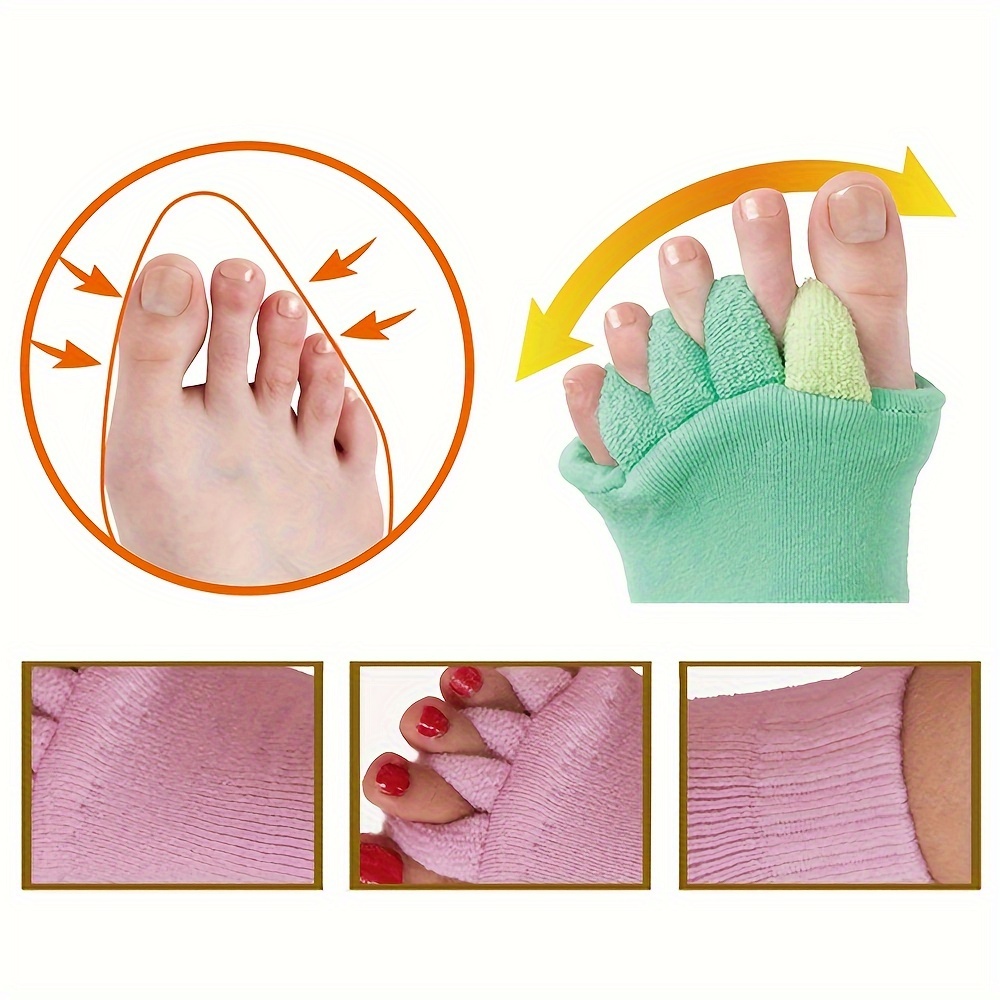  Yoga Toes Socks For Women Men Toe Separator Socks For Bunion  Relief Cotton Massage Health Foot Alignment Socks 1 Pair