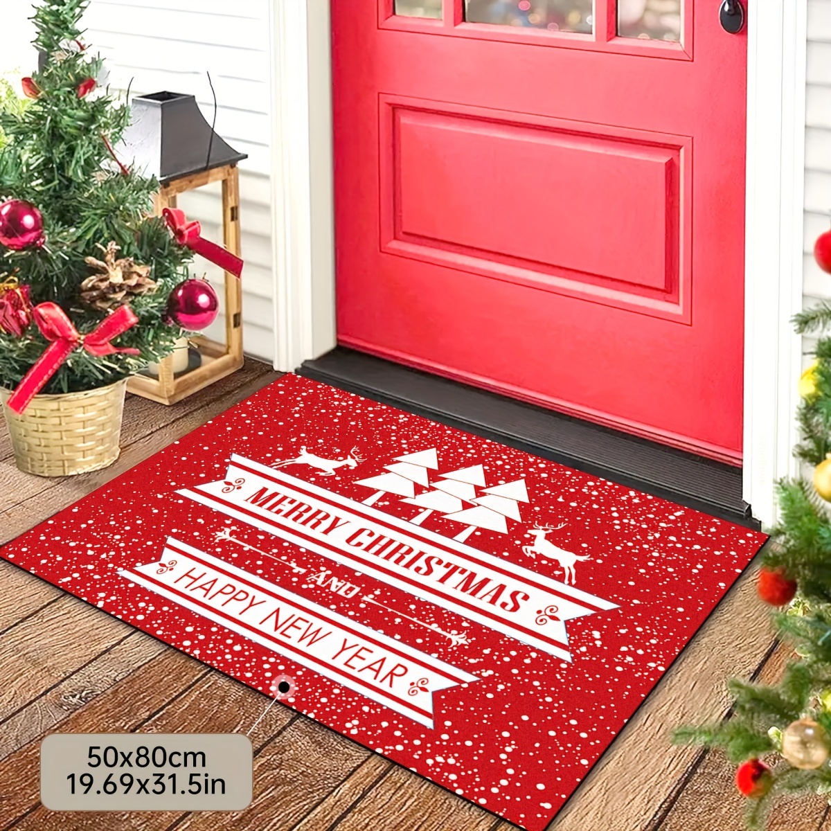 Christmas Element Diatom Mud Door Mat Non slip Waterproof - Temu