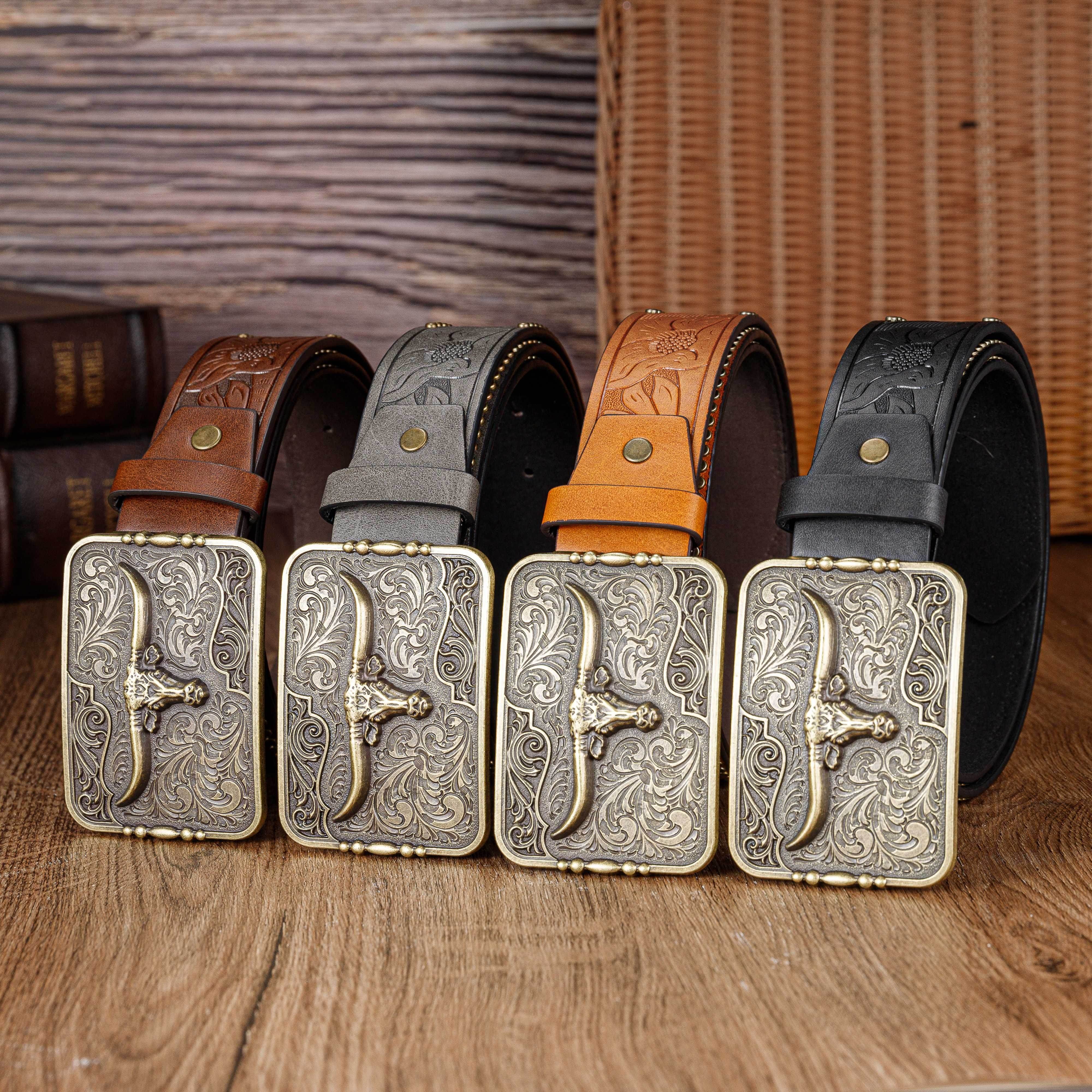 Stylish Western Cowboy Belt Buckle Bull Head Design Perfect - Temu