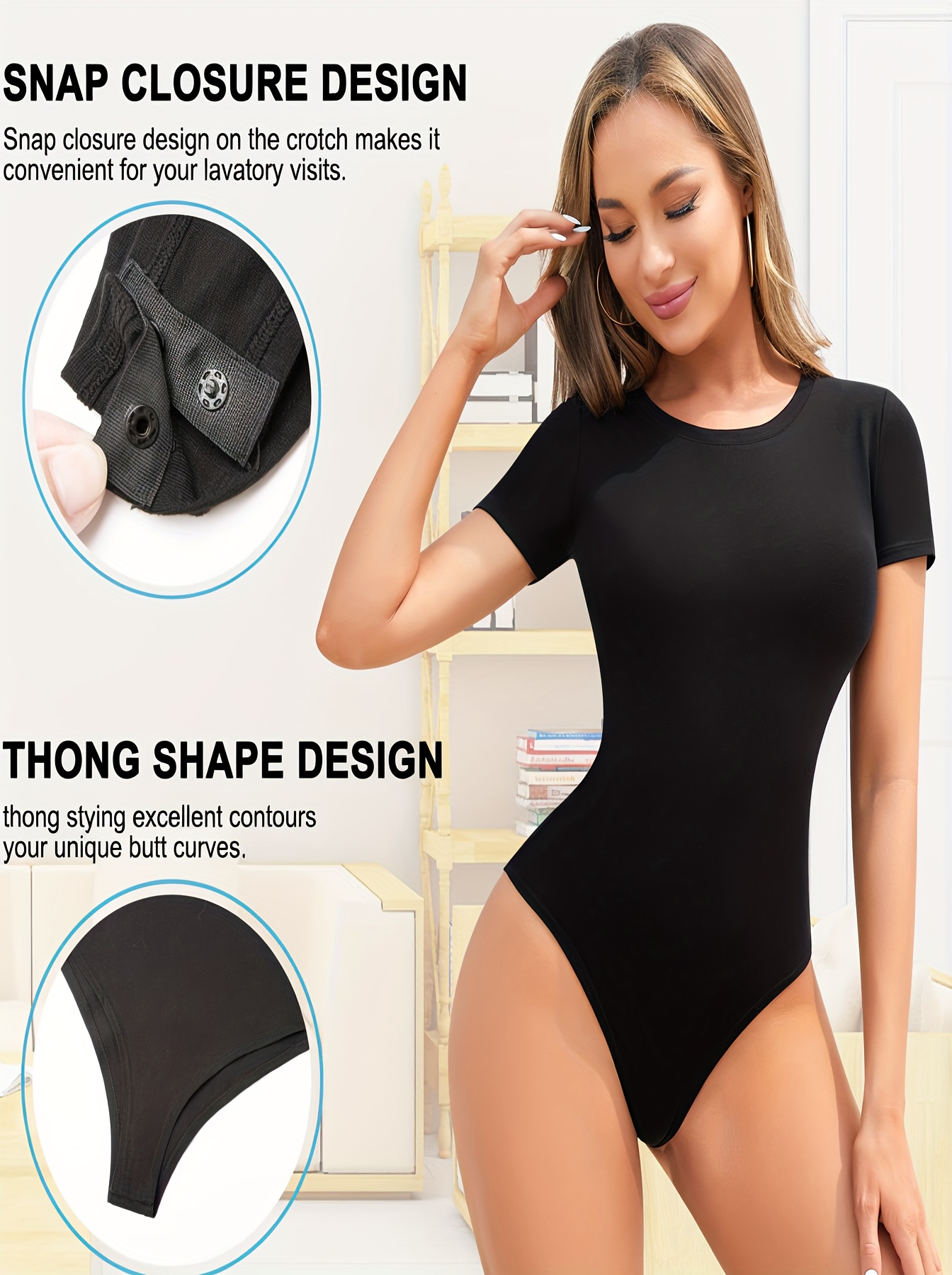 Short Sleeve Shaping Bodysuit, Tummy Control Butt Lifting Slimmer Body  Shaper, Women's Underwear & Shapewear