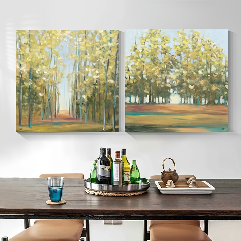2pcs Poplar Grove On The Hill Artwork Wall Art Posters And Prints Canvas  Oil Painting Modern Pictures Bedroom Office Decorations Home Decor With  Frame High-quality  Affordable Temu Australia