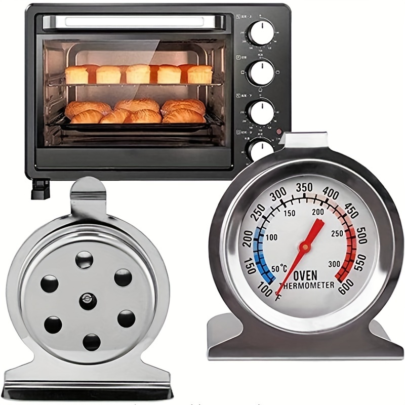 quan - Paquete de 2 termómetros para horno, 100-600 grados F, termómetro de  horno de acero inoxidable de lectura instantánea, para parrilla, freír