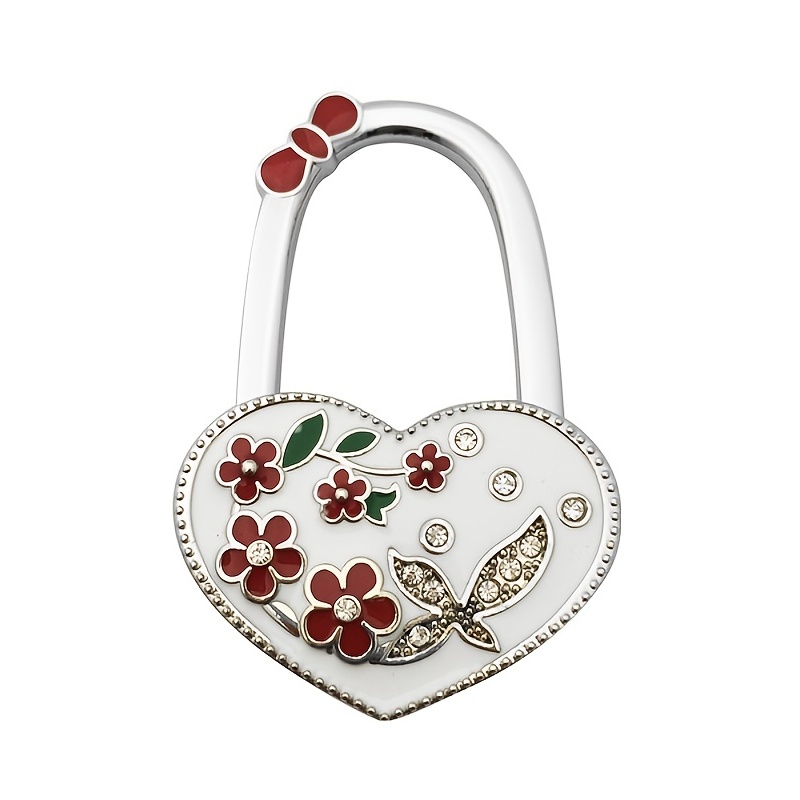 Floral Round Foldable Table Hook Bag Handbag Hanger Holder Tote Purse Metal  Portable Cat Butterfly Heart Shape Hooks Purse Hanger Holders Edge Hanging  Decoration - Temu