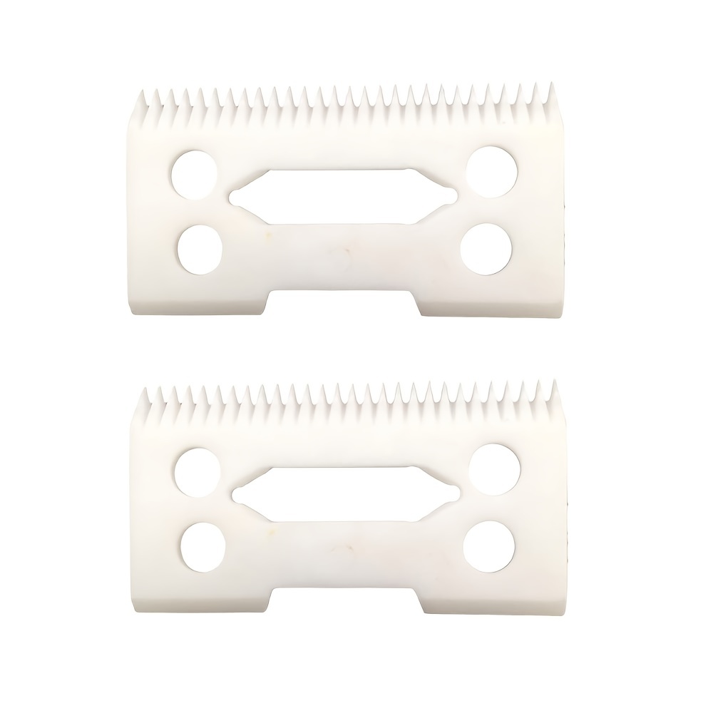 

2pcs Lames de Tondeuse En Céramique Professionnelles 2 Trous Coupe-céramique de Remplacement Pour Tondeuse Sans Fil Wl Senior Accessoires de Salon de Coiffure Et D'utilisation À Domicile