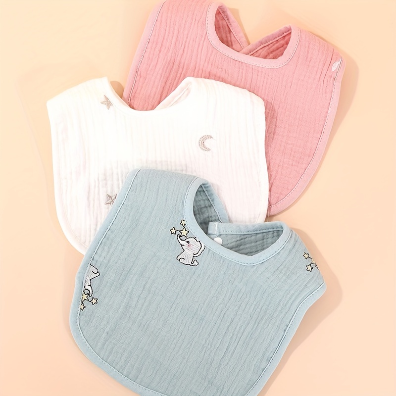 3 pièces bavoirs bébé motif de dessin animé mignon enfant en bas âge bébé  serviette de salive imperméable coton Fit 0-3 ans chiffons de burp  infantile