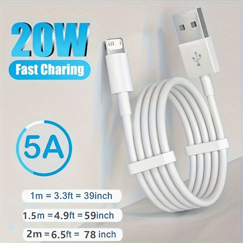 Câble usb PZOZ pour câble iphone 11 pro max Xs Xr X 8 7 6 plus 6s 5s plus  ipad air mini 4 câbles de charge rapide pour chargeur iphone
