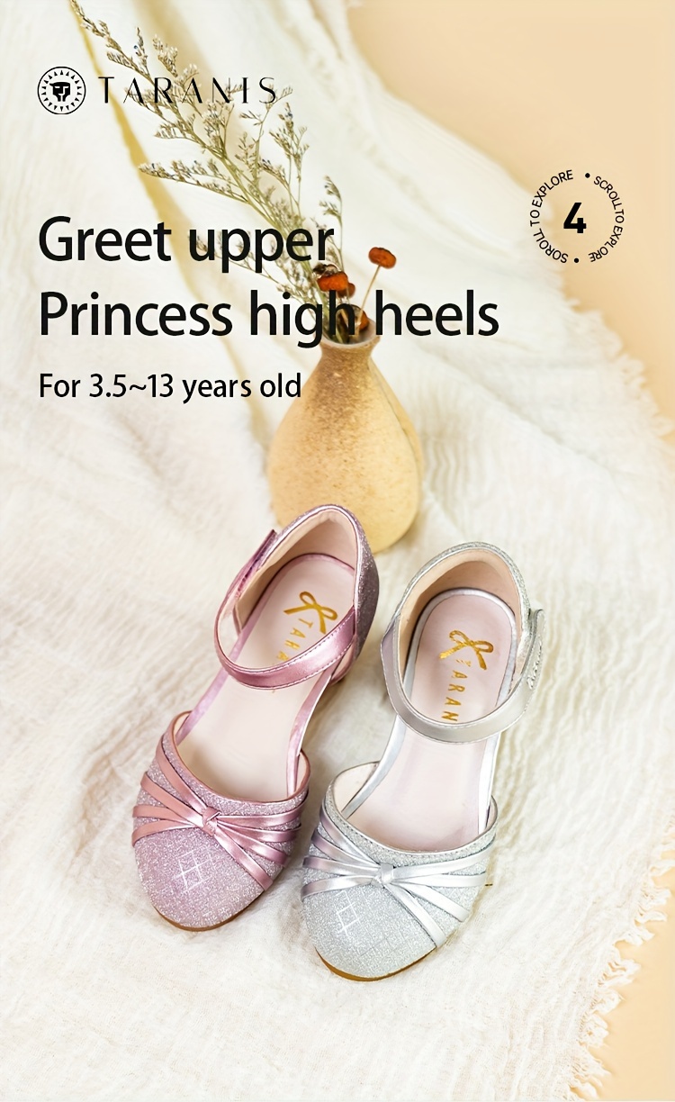 Zapatos Elegantes Y Modernos De Tacón Alto Para Niñas, Zapatos Ligeros  Antideslizantes Para Espectáculos Fiesta, Primavera Y Otoño