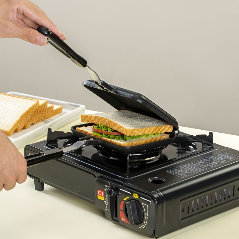 Square Double Sided Frying Pan, Kitchen Non-stick Baking Pancake Pan  Omelette Trays, Indoor/Outdoor Camping Sandwich Toaster Grill, Cooks  Toasties