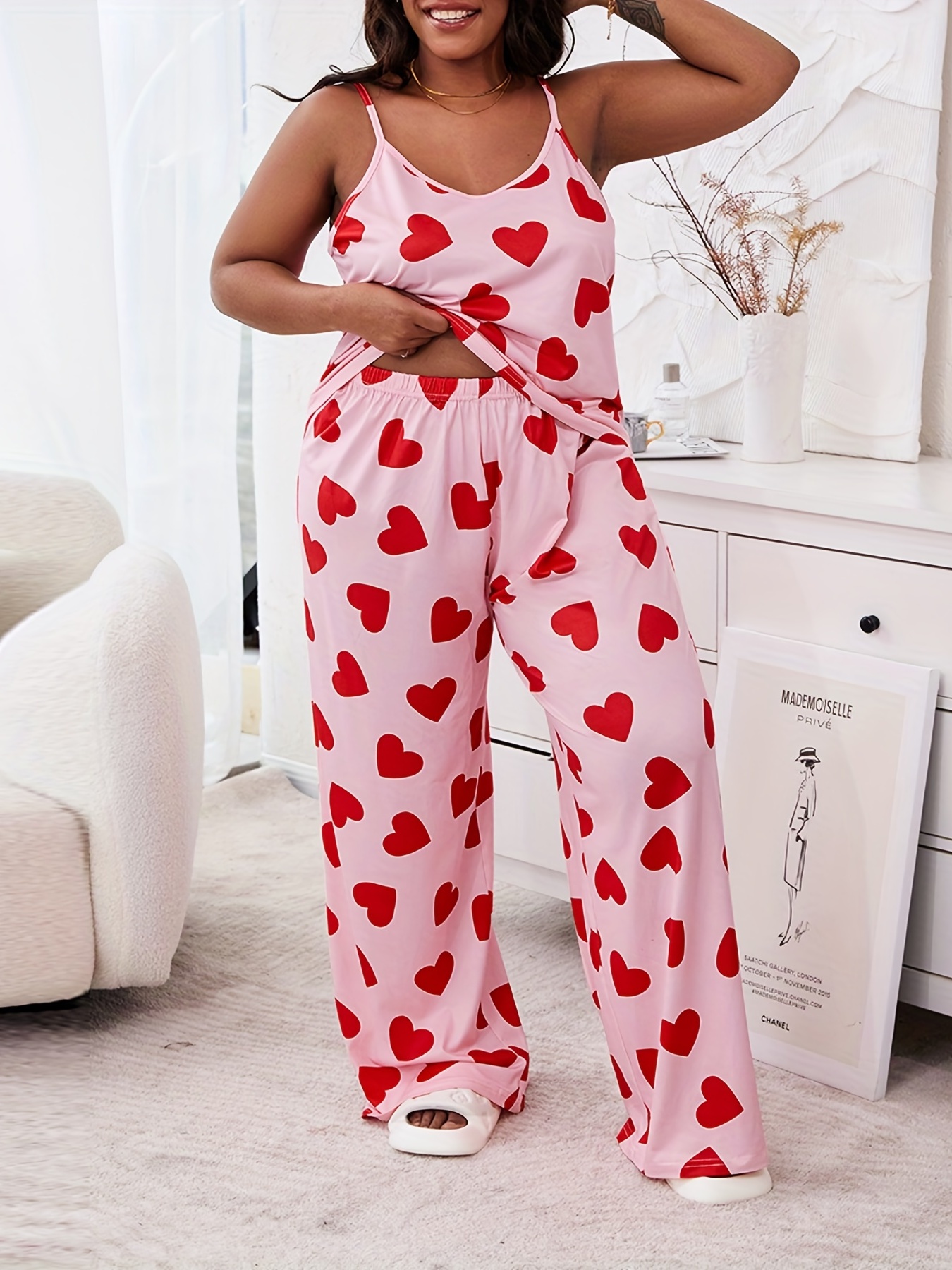 Ensemble Kawaii pijama de grande taille haut Cami de grande - Temu France