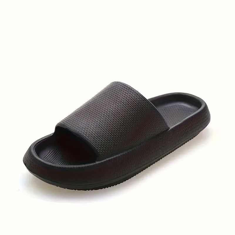 mens trendy solid resistant slip on platform slides unisex casual