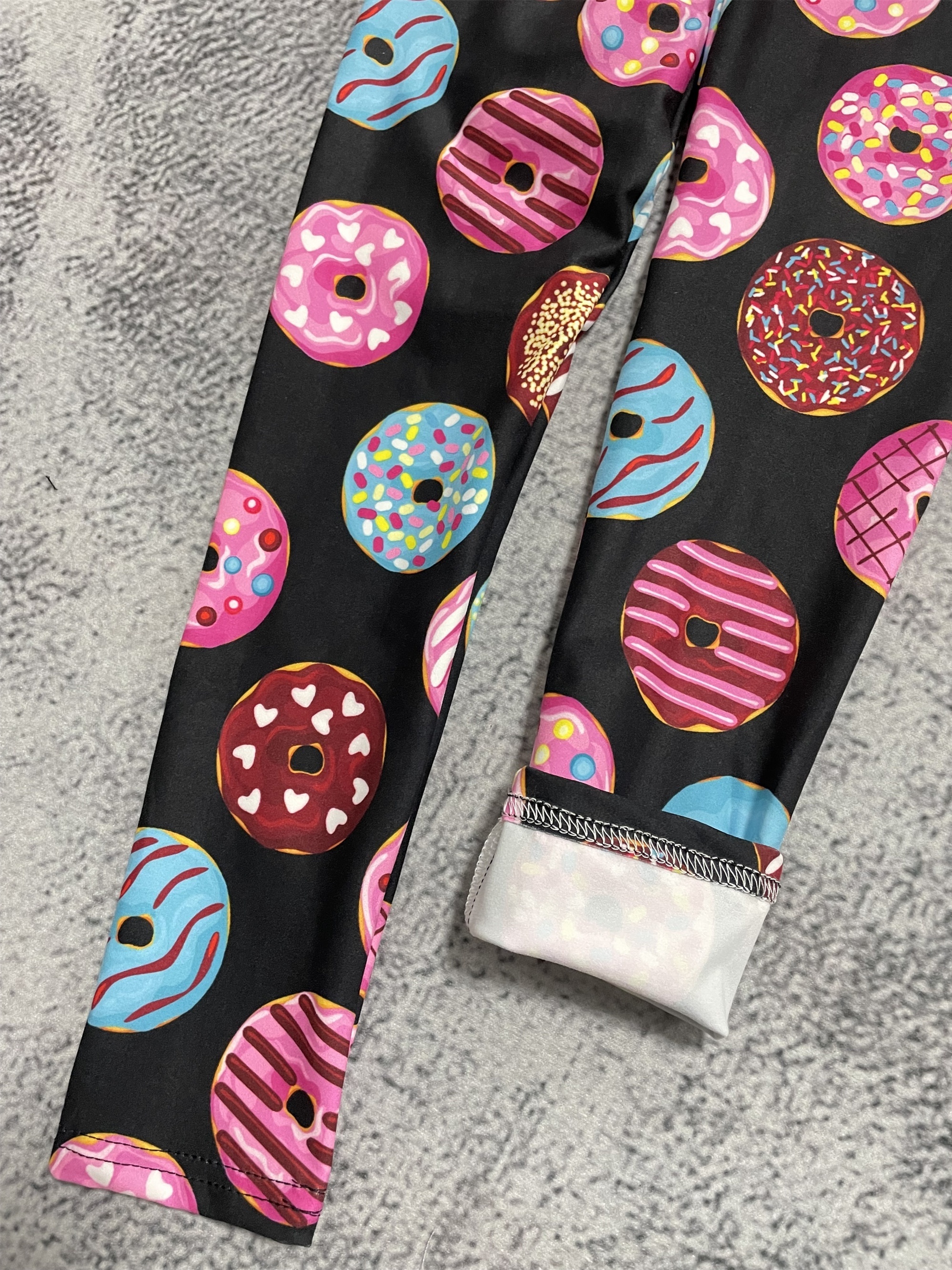 Girls High Stretch Soft Leggings Donuts Print Elastic Waist Pants Kids  Clothes